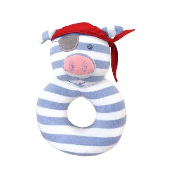 Apple Park™ Hochet Organic Farm Buddies™ Cochon Pirate - Jouets Bio