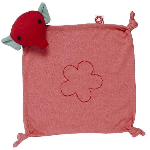 Doudou Plat Carré Franck & Fischer Eléphant Rose Mimi - Doudou Coton