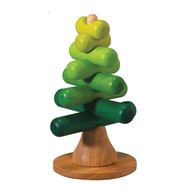 Jouet PlanToys Arbre à Empiler Puzzle bébé - Jouet en Bois