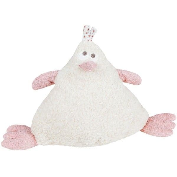 Doudou Peluche Poulette Rose naturel 30 cm Efie® Coton Bio Vegan