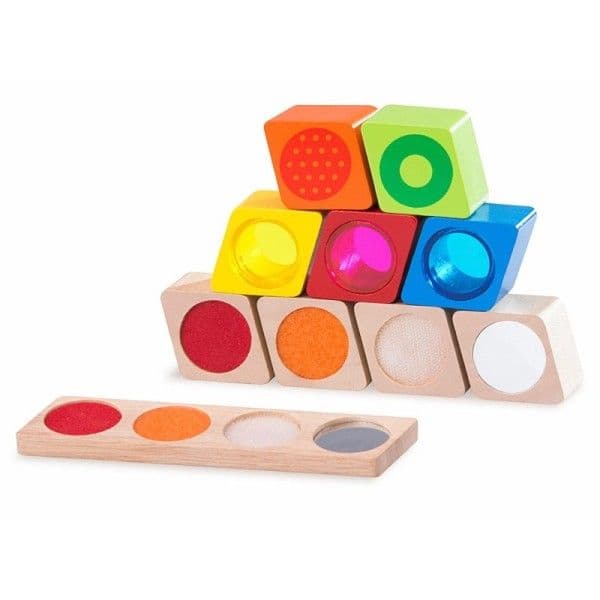 Blocs Hochets sensoriels en bois 14 pièces WonderWorld® - Jouets en b