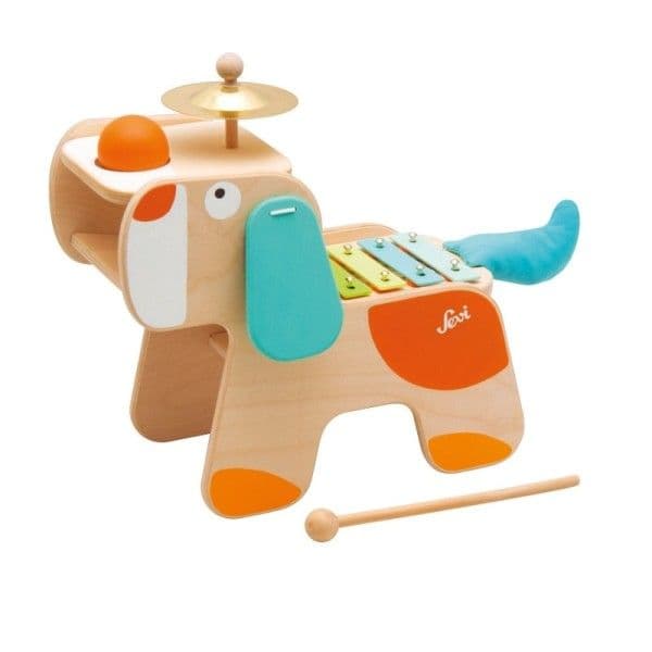 Table Musicale Xylophone & Cymbale Chien Sevi 1831® - Jouets en bois