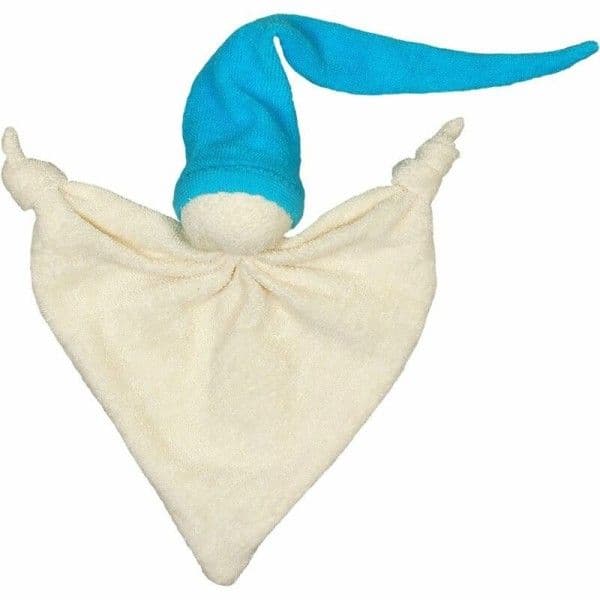Doudou bio bébé Zmooz Small Turquoise 16cm Keptin-jr - Coton Bio