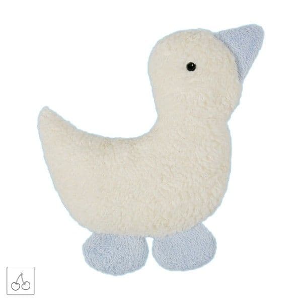 Bouillotte Noyaux de Cerises Doudou Efie Canard Ecru & Bleu Ciel 25