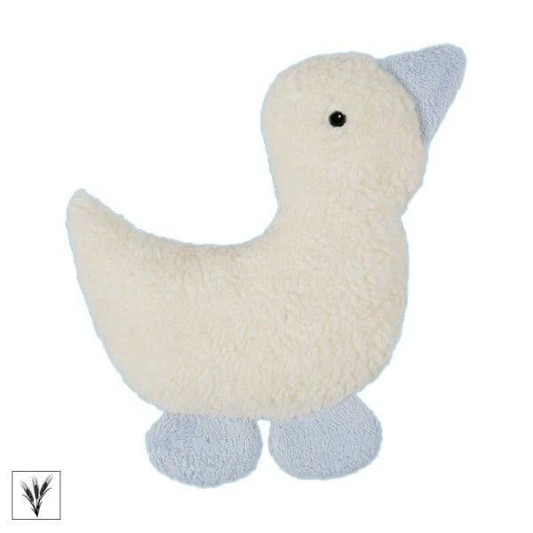 Bouillotte sèche Epeautre Efie Canard Ecru & Bleu Ciel 25 cm coton Bio