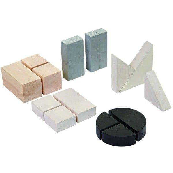Cubes en Bois sensoriels 'Blocs de Fractions' PlanToys - Jouet en