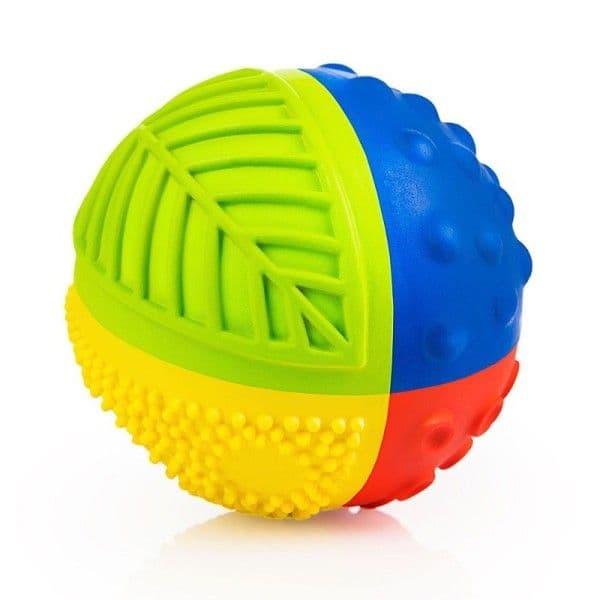 Jouet en Caoutchouc Naturel Petite Balle Sensorielle 8 cm 'Arc en
