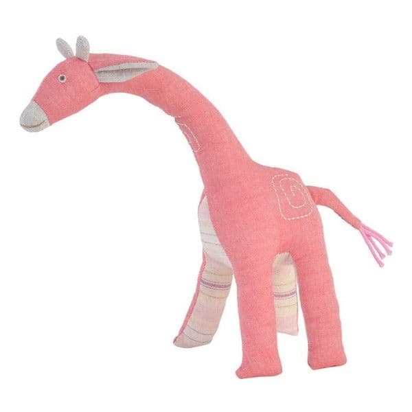 Peluche Doudou Girafe Rose Goldie 34 cm Happy Horse - Doudou Girafe