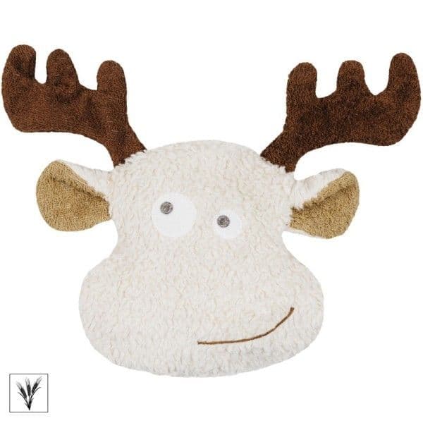 Doudou Bouillotte sèche Épeautre Efie Renne Nature 20 cm Coton bio G