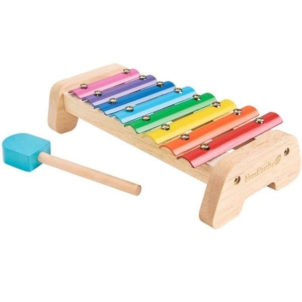 Jouet en bois Xylophone 8 tons Metal EverEarth - Jouets bois