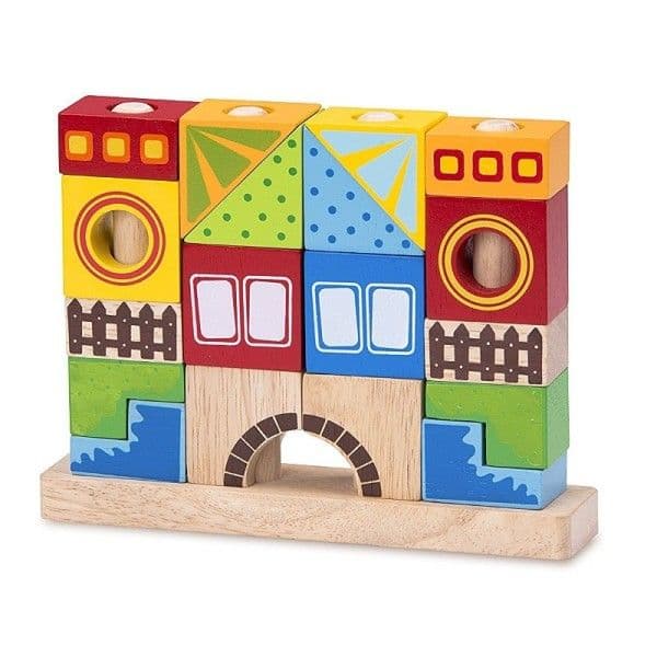 Cube Puzzle 3D Buildings Block Wonderworld® - Jouets en bois
