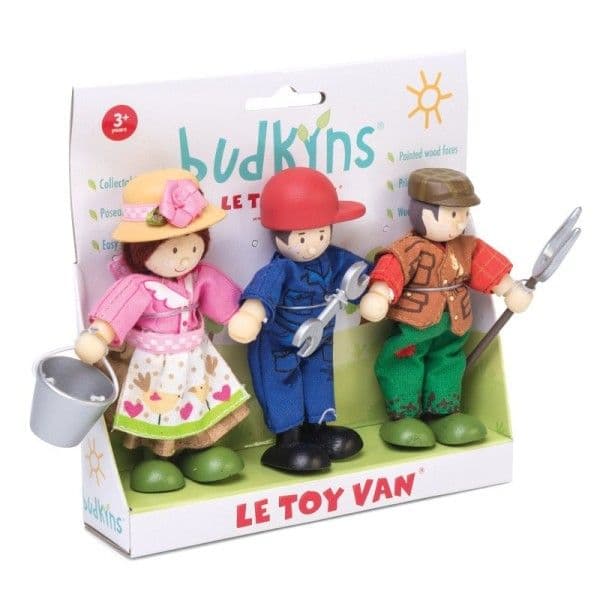 Set 3 Figurines Poupées Fermiers Budkins Le Toy Van® - Jouets en b