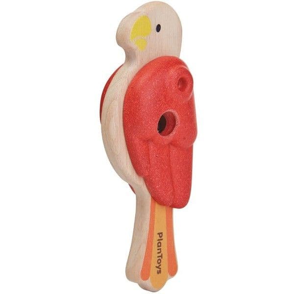 Jouet percussion hochet perroquet Ă grelot Plantoys - Jouet en bois