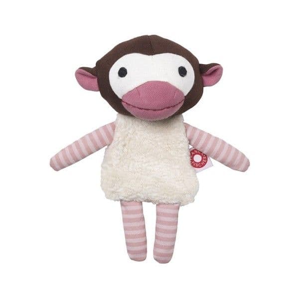 Doudou Peluche Coton Bio Singe Rose Franck & Fischer - Peluche