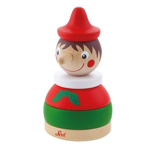 Jouet en bois Sevi 1831 Empilable Petit Pinocchio - Jouets ancien