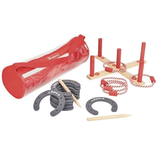 Jouet en bois Jeu de Lancer Anneaux & Fer à Cheval Jeujura® | Ref: 8