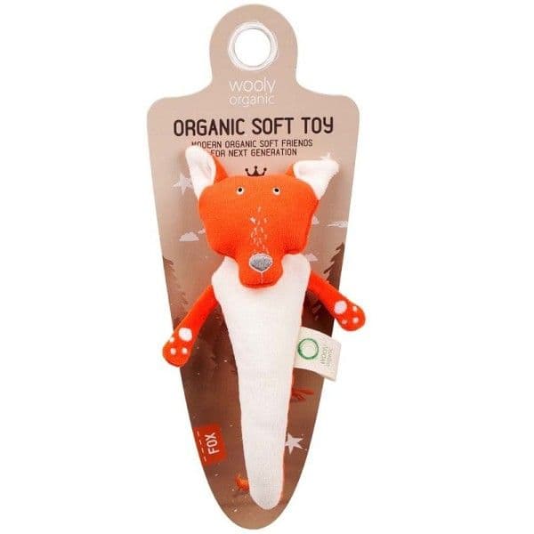 Hochet Bio Renard Wooly Organic® Funcky Feet Coton Bio 21cm - Doudou