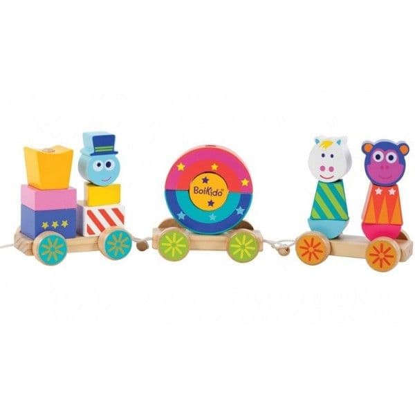 Jouet de construction à traîner Train de formes en Bois 'Boikitrain'