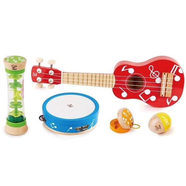 Set Petit Musiciens 5 instruments en bois Hape® - Jouets en bois