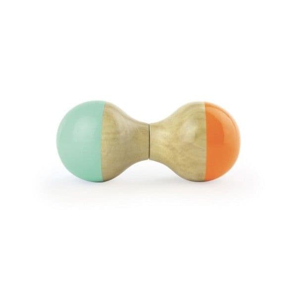 Hochet du Jura en bois Orange & Vert Menthe Vilac® - Jouets en bois
