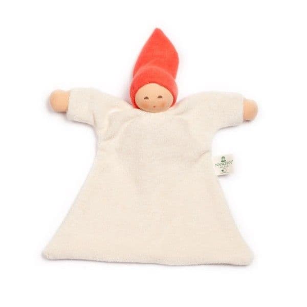 Doudous Plats Nanchen® Natur Poupée Waldorf Coton Bio Eponge Écru & O