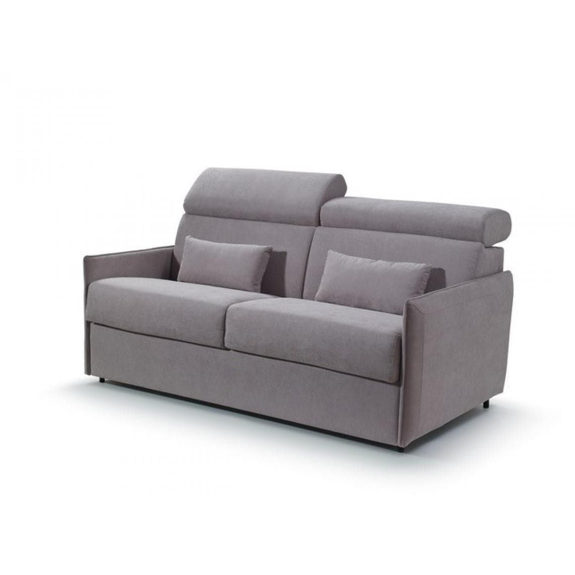 Canapé convertible avec têtières SYLVANO - Taupe