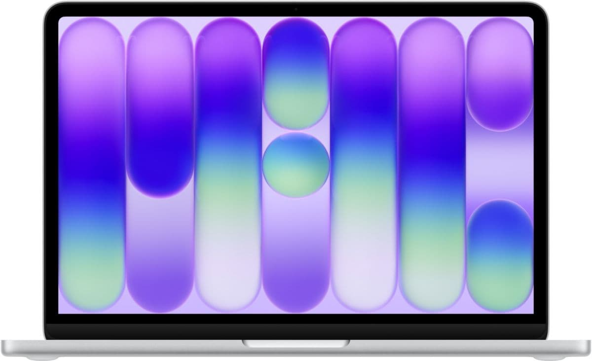 Apple MacBook Neo, chip A18 Pro, CPU de 6 núcleos / GPU de 5 núcleos, 8 GB de RAM, SSD de 512 GB, color plata con Touch ID.