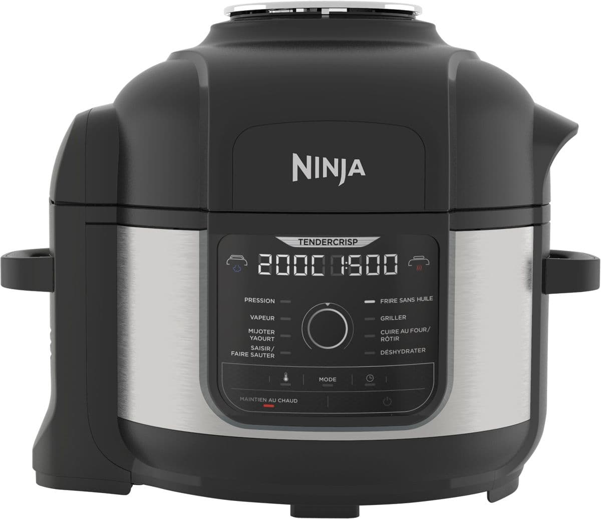 Olla multifunción NINJA Foodi OP350FR de 6 litros, 9 modos de cocción, incluyendo freidora de aire.