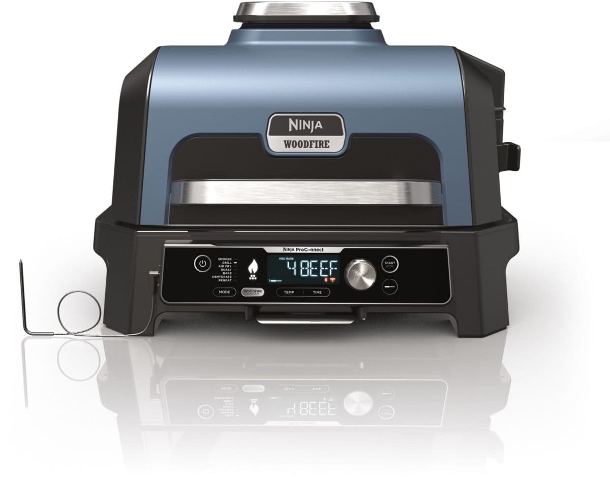 Barbacoa eléctrica NINJA OG901EU Woodfire Pro Connect, 44,5 x 26,5 cm