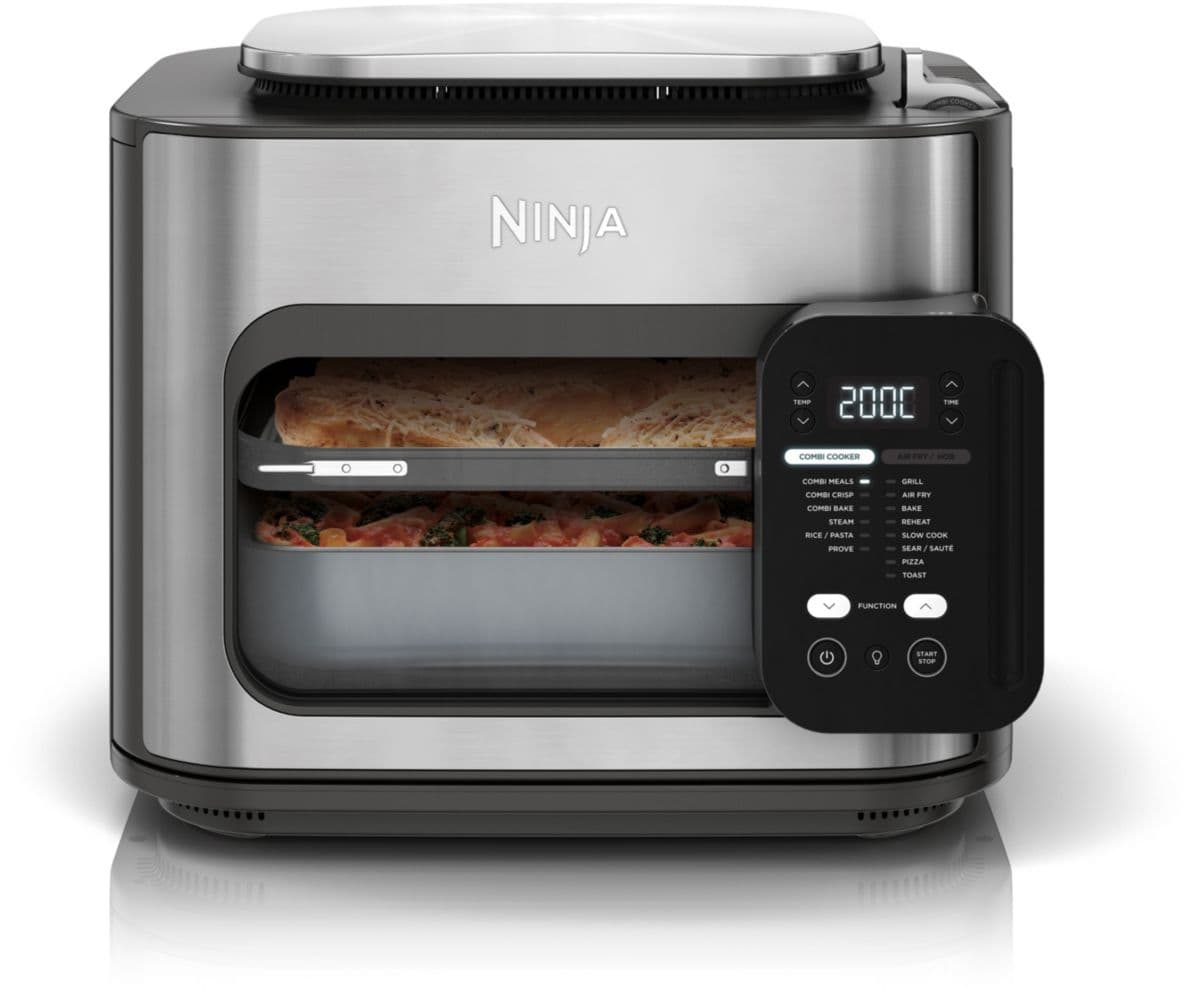 Olla multifunción NINJA SFP700EU, gris/negra, olla combinada, 12,5 L, 12 modos de cocción, incluyendo freidora de aire.