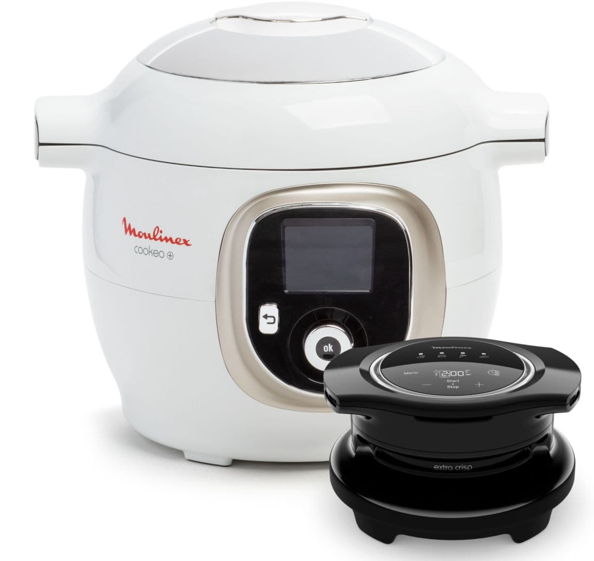 Cookeo MOULINEX CE85XAF0 blanco 6 L, 9 modos de cocción + Extra Crujiente