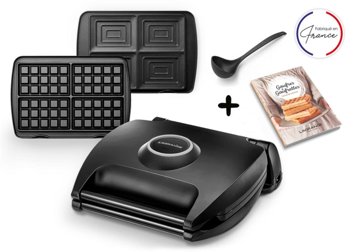 Gofrera y sandwichera LAGRANGE 4 Waffles G+CM