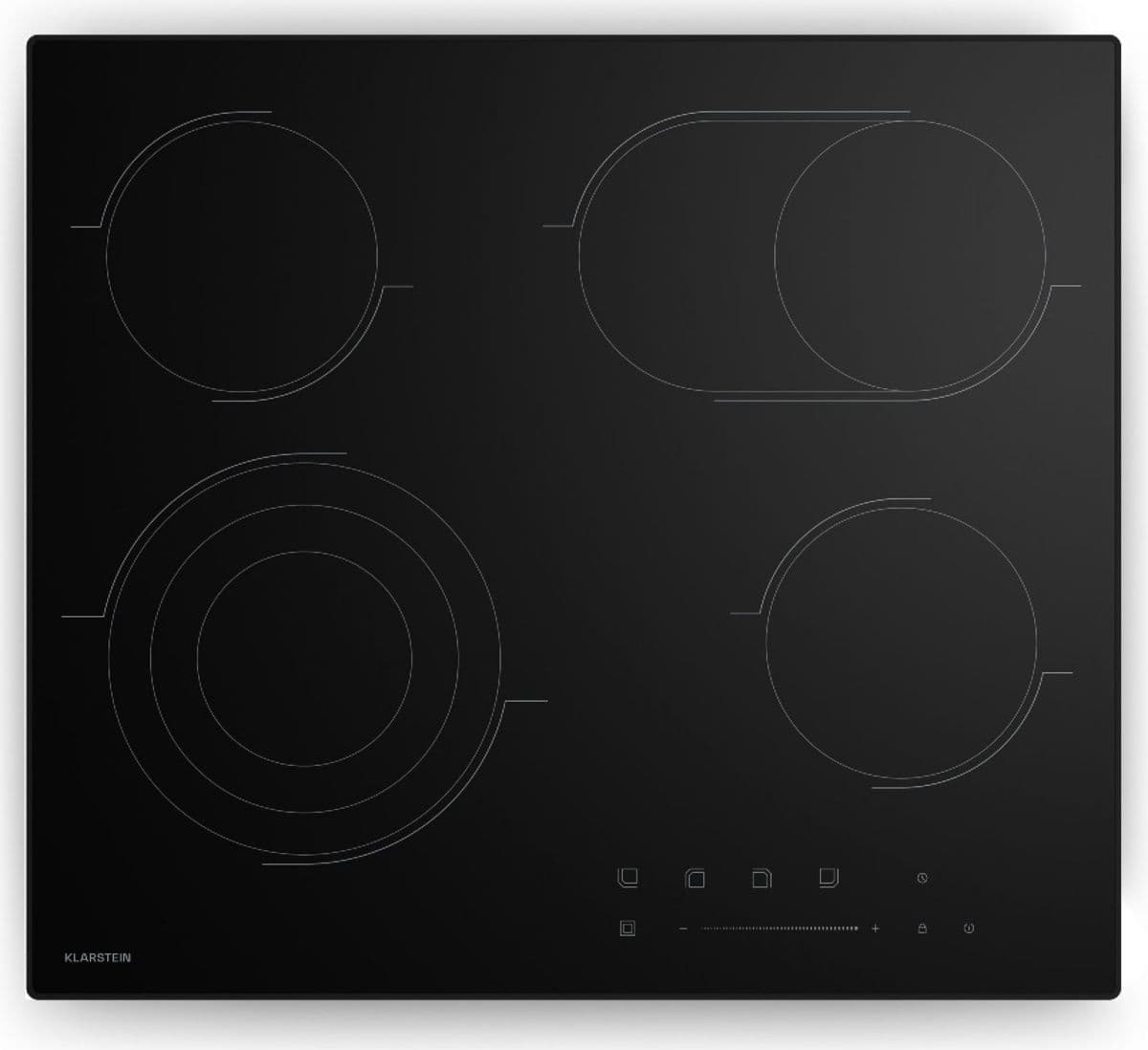 KLARSTEIN Velaire Placa vitrocerámica de 4 zonas, 6700 W, 60 cm