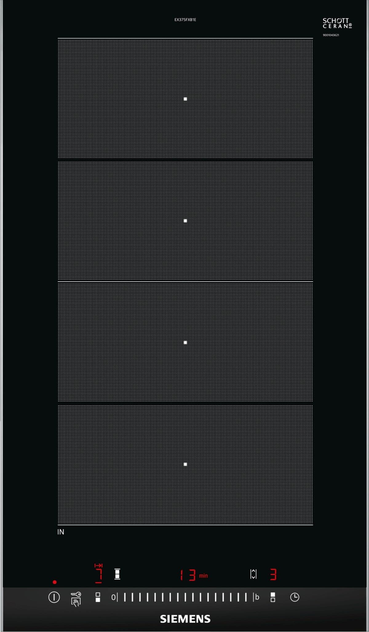Inducción Domino SIEMENS EX375FXB1E iQ700 Flex Induction