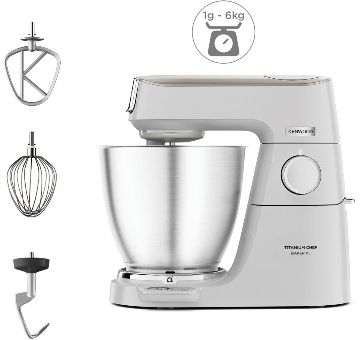 Batidora de pie KENWOOD KVL65.009WH Titanium Chef Baker XL