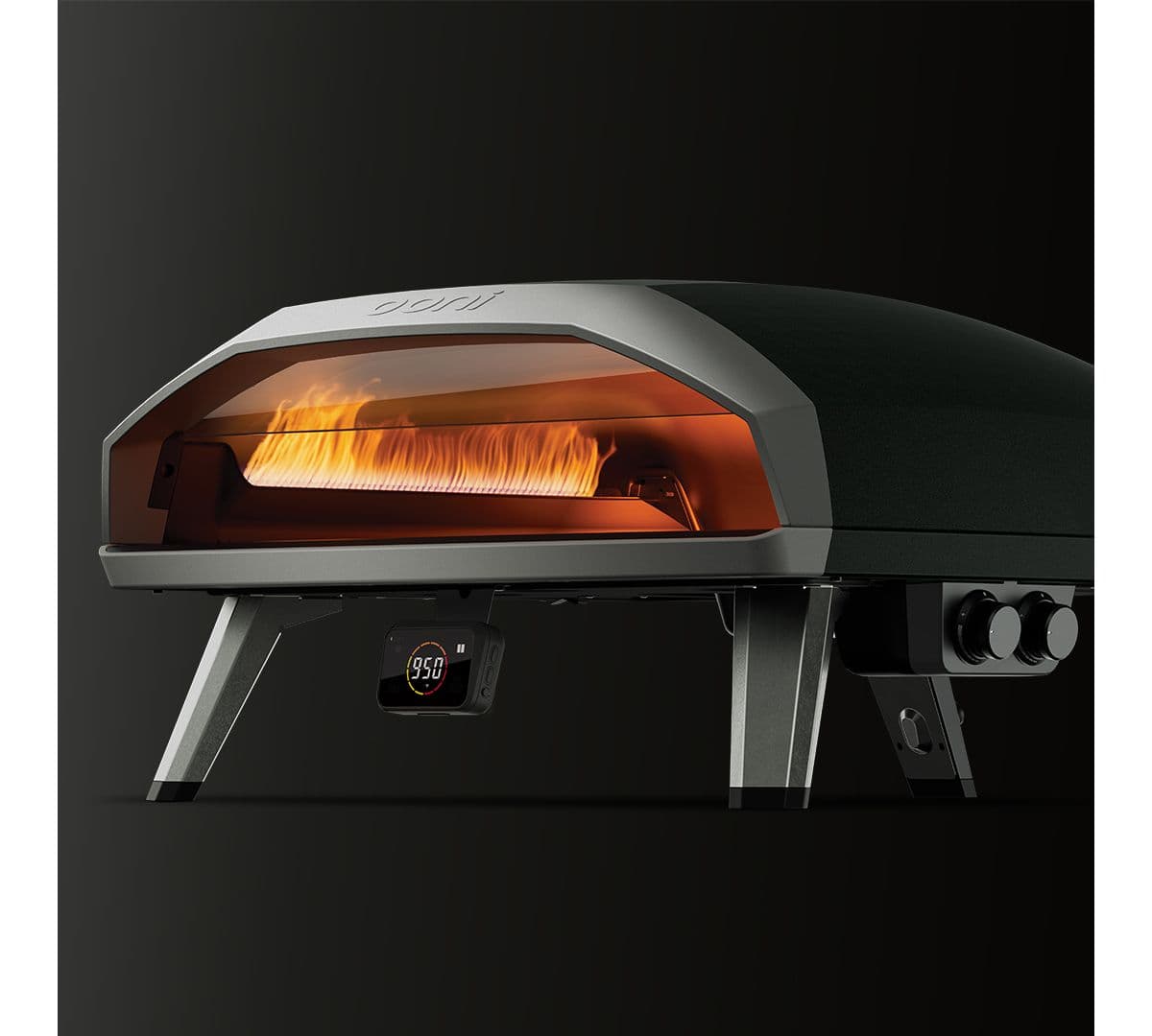 Horno de gas para pizza OONI Koda 2 Max negro, para 2 pizzas de 60 cm, precalentamiento de 30 minutos, rango de temperatura de 100 a 500 °C, termostat