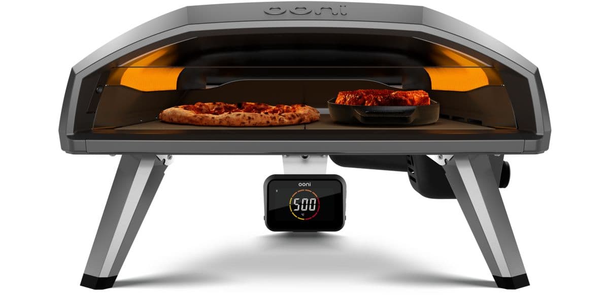 Horno de pizza de gas negro OONI Koda 2 Pro, pizza de 45 cm, 30 min de precalentamiento, de 160 a 500 °C.