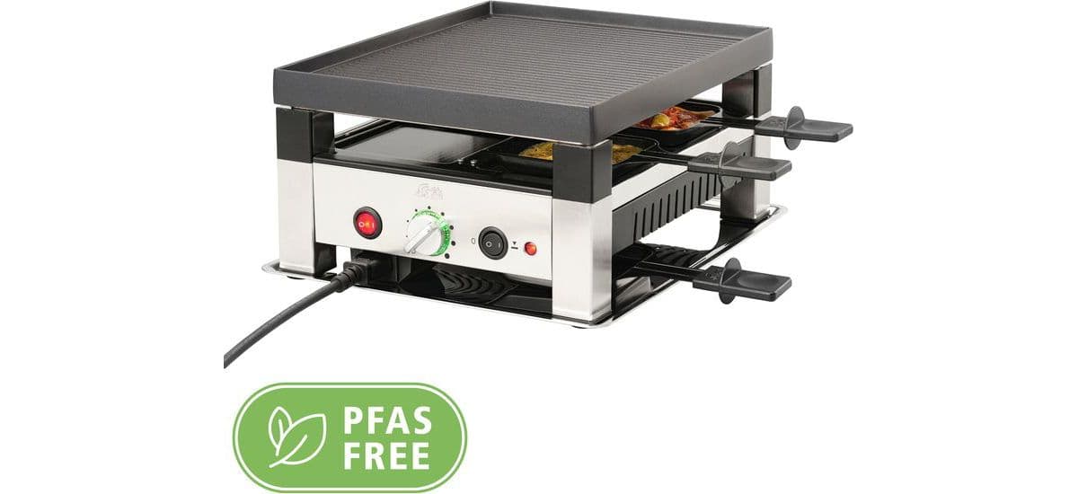 Parrilla para raclette y pizza SOLIS para 4 personas
