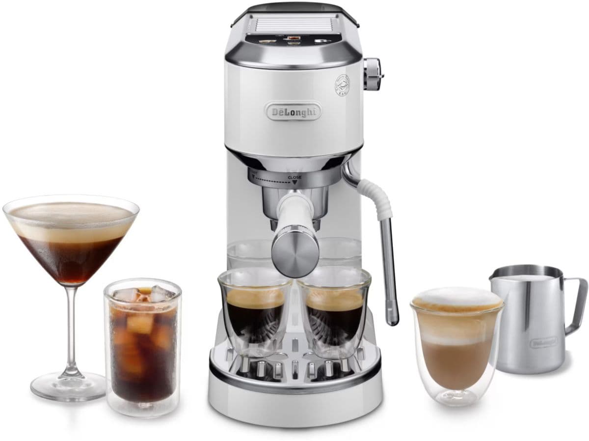 Cafetera espresso DELONGHI EC890.WI Dedica Duo blanca