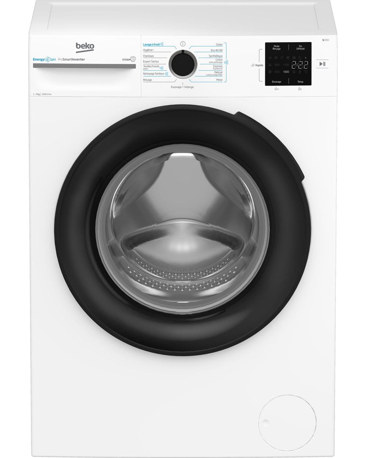 Lavadora compacta BEKO BM3WFU47411B Energy Spin