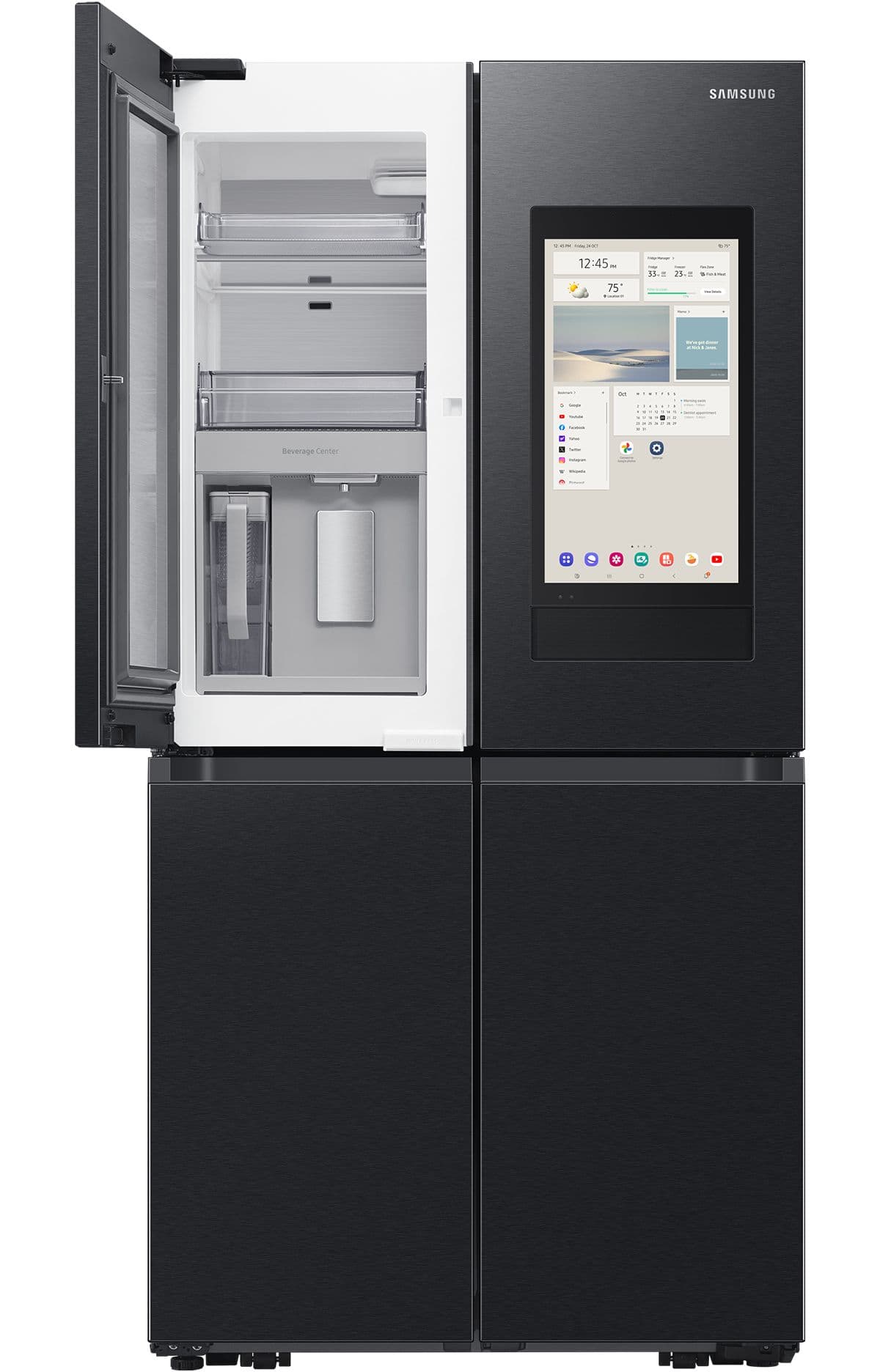 Refrigerador multipuerta SAMSUNG RF65DG9H0EB1 Family Hub con visión artificial