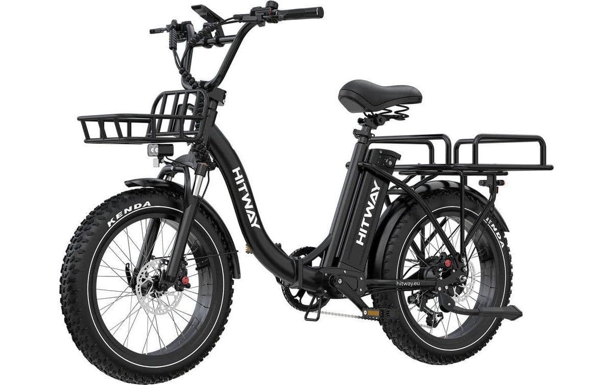 Bicicleta eléctrica plegable HITWAY 48V25Ah 20*4.0 e-bike negra