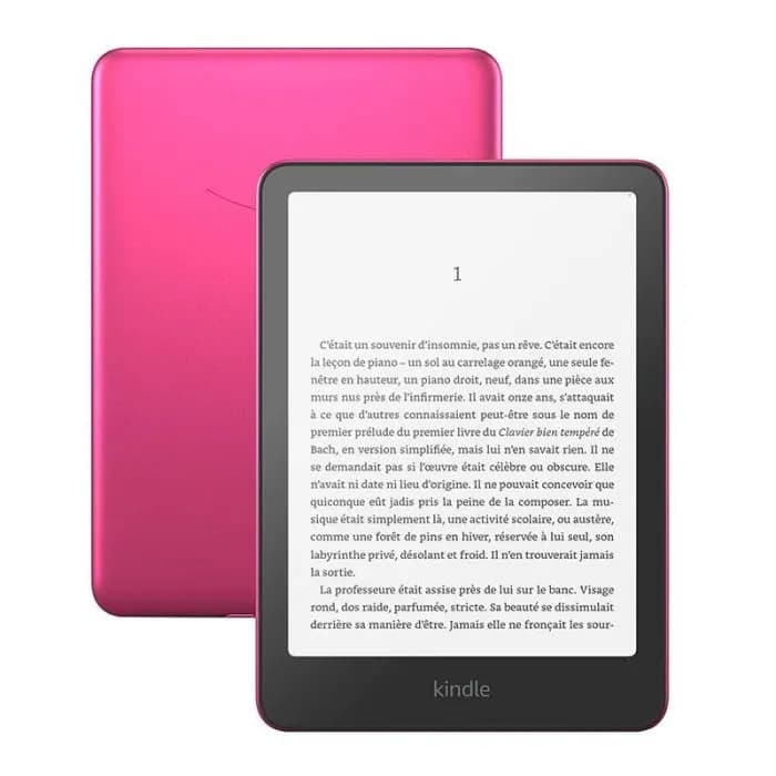 Lector electrónico Amazon Kindle Paperwhite SE (2024) de 32 GB, color rosa.