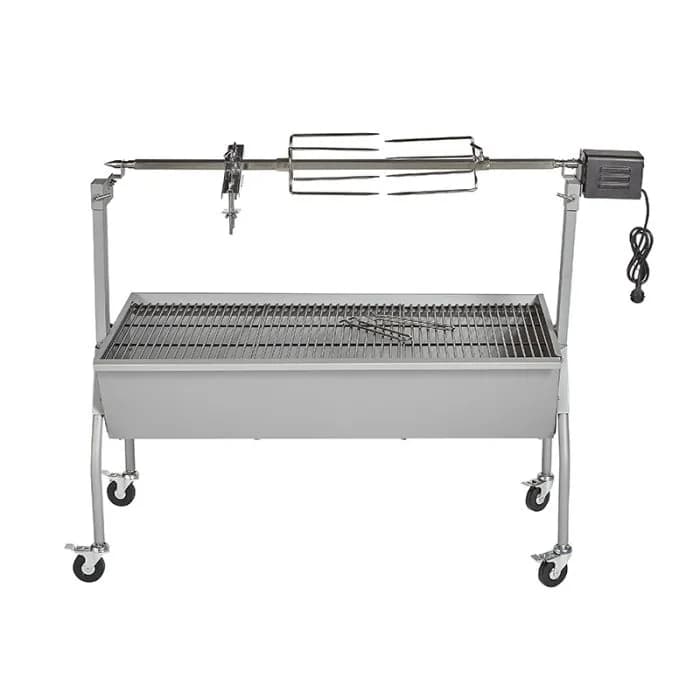 Barbacoa de carbón SILVER STYLE con asador XXL