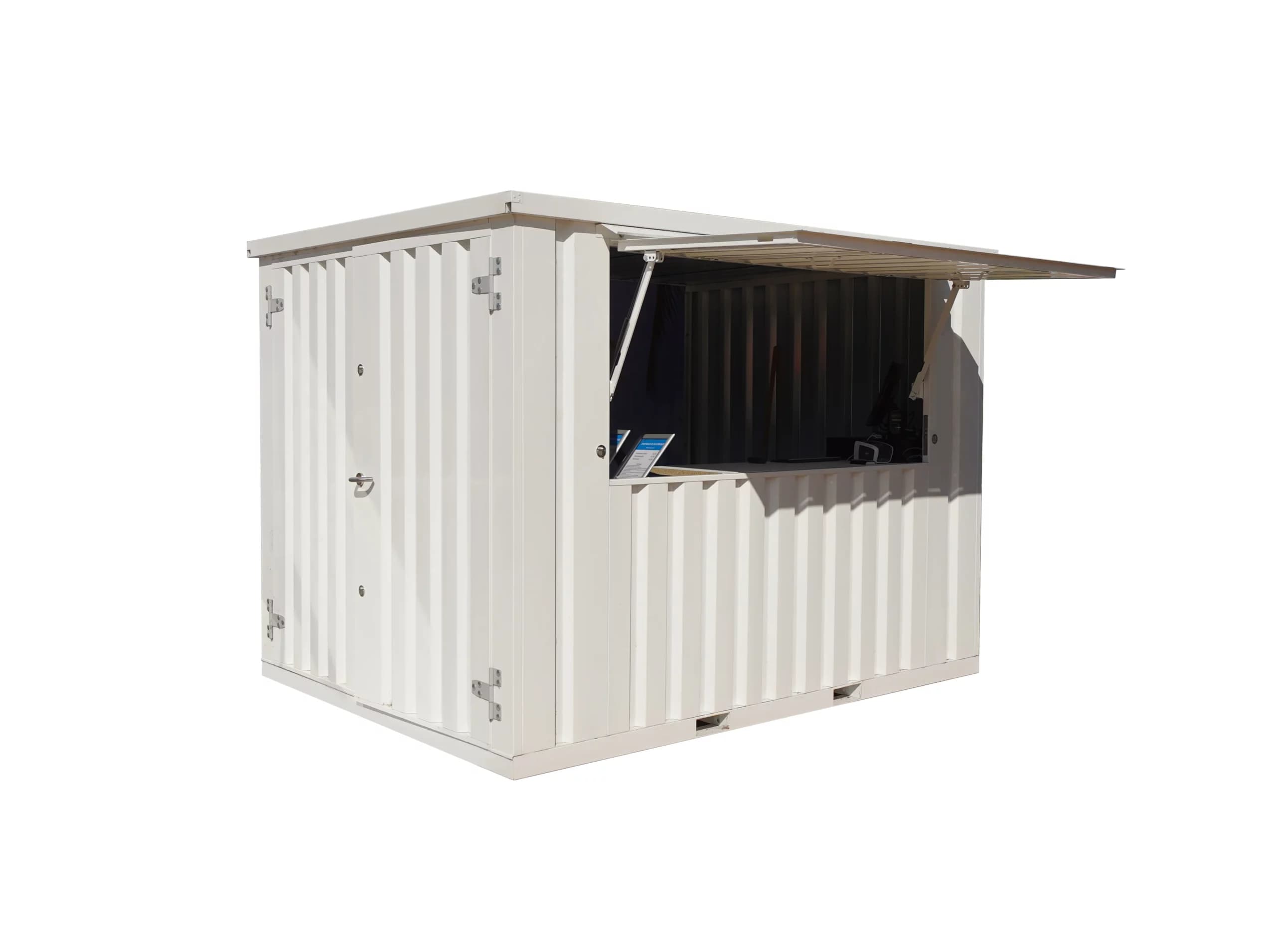 Contenedor de barra extraíble XL 3 × 2 metros White RAL 9016-Nuevo - Negro