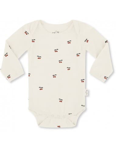Body à manches longues en coton biologique Cherry 2 ans