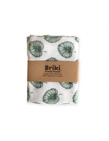 Lange en bambou Monstera Blanc