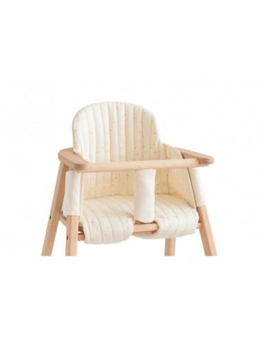 Housse matelassée Honey Sweet Dots pour Chaise haute évolutive Growing green Nobodinoz