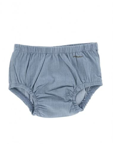Culotte Bloomers en jean léger coton biologique Bleu 6 - 12 mois