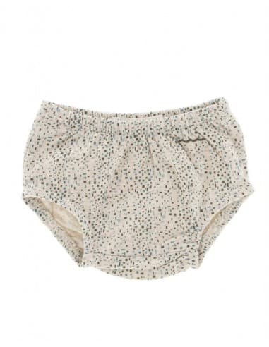 Culotte Bloomers Beige, bleu et gris en jersey coton biologique Beige 4 - 6 mois